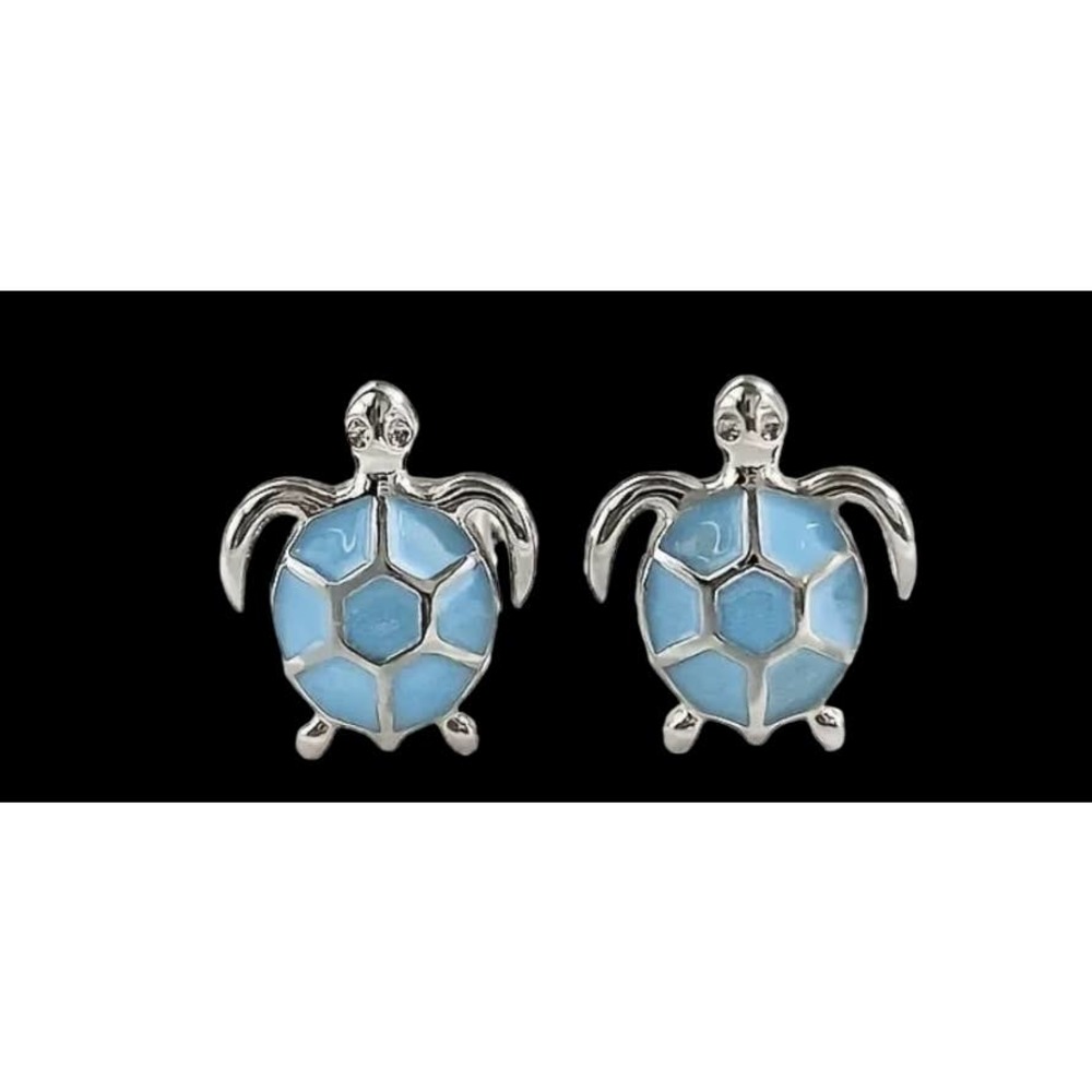 Cutest Little 925 Sterling Silver Turtle Earrings